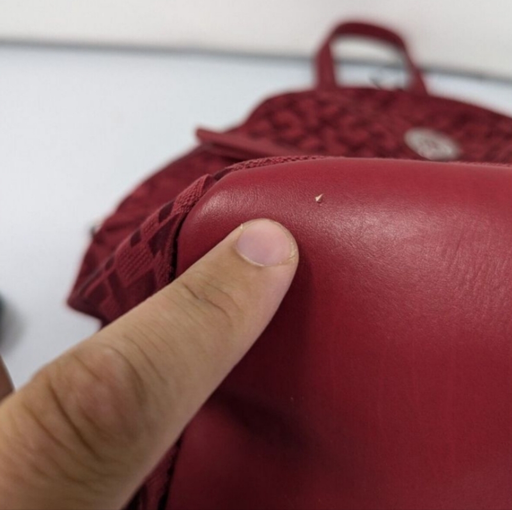 New with Tags! Vintage Red Tommy Hilfiger Monogram Signature Logo Mini Backpack - Picture 5 of 8